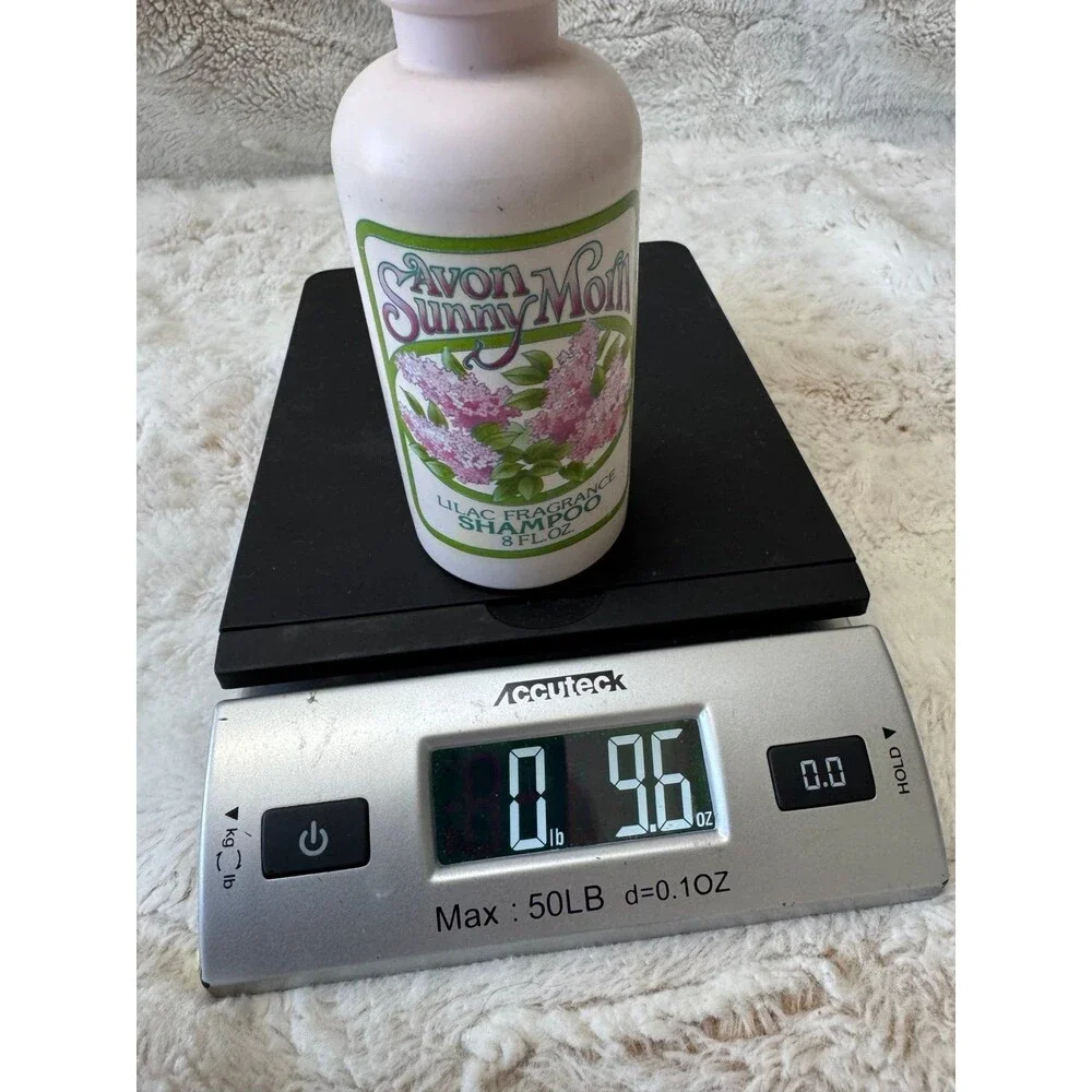 Vintage Avon Sunny Morn Lilac Fragrance Shampoo Bottle 8 oz Pink Cap